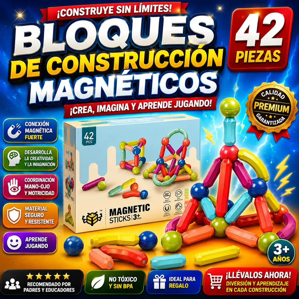 Bloques de Construcción Magnéticos 42 Piezas Bloques de Construcción Magnéticos 42 Piezas
